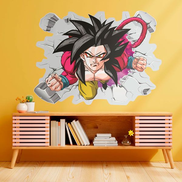 Stickers for Kids: Dragon Ball Son Goku Saiyan Level 4