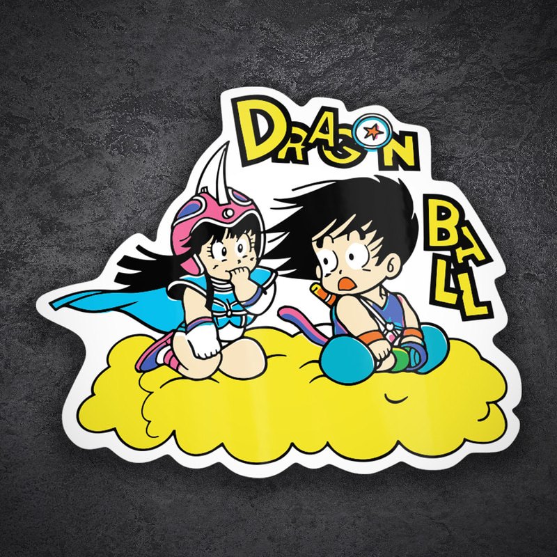Car & Motorbike Stickers: Goku & Chi-ChiFlying Nimbus