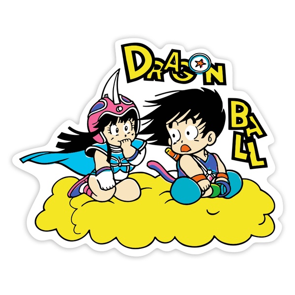 Car & Motorbike Stickers: Goku & Chi-ChiFlying Nimbus