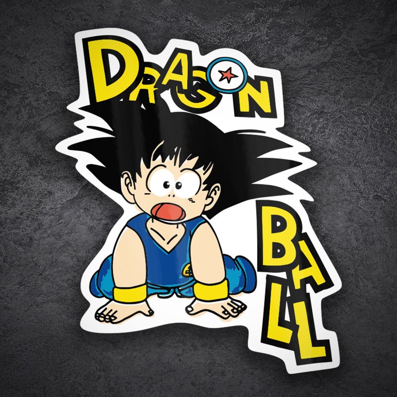 Car & Motorbike Stickers: Kid Goku Surprised
