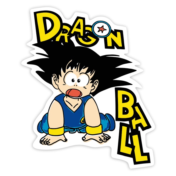 Car & Motorbike Stickers: Kid Goku Surprised
