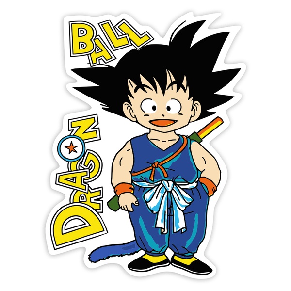 Car & Motorbike Stickers: Kid Goku with Power Pole