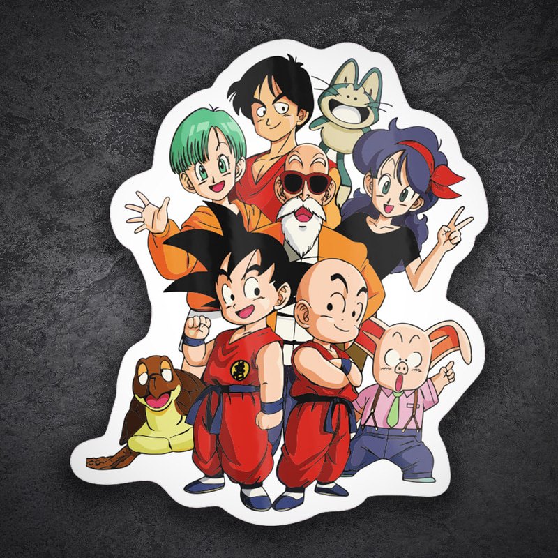 Car & Motorbike Stickers: Goku, Krillin & Friends