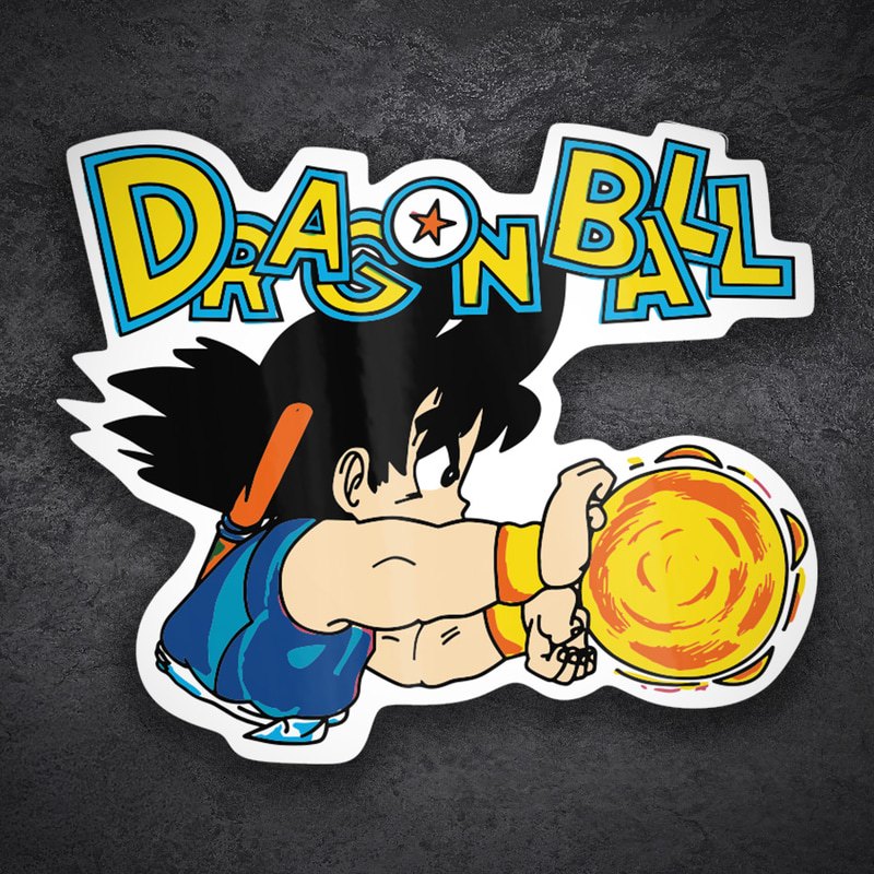 Car & Motorbike Stickers: Kid Goku Kamehameha