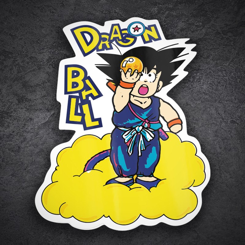 Car & Motorbike Stickers: Kid Goku Dragon Ball Nimbus