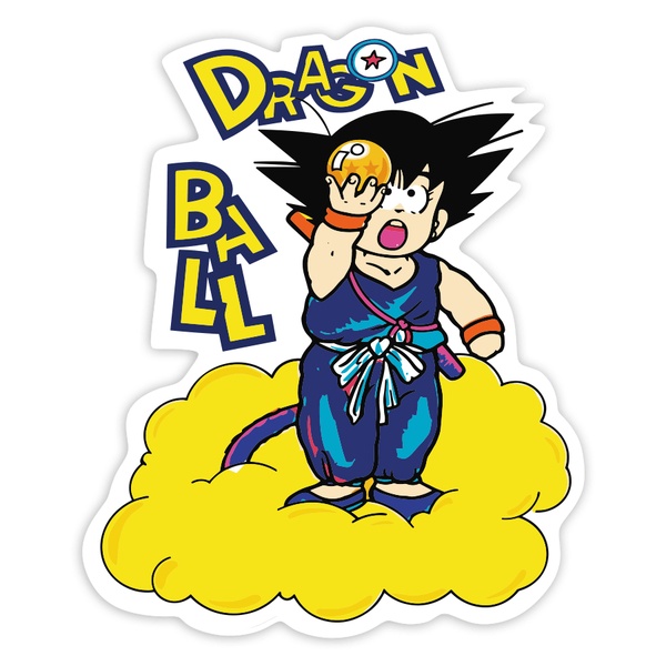 Car & Motorbike Stickers: Kid Goku Dragon Ball Nimbus