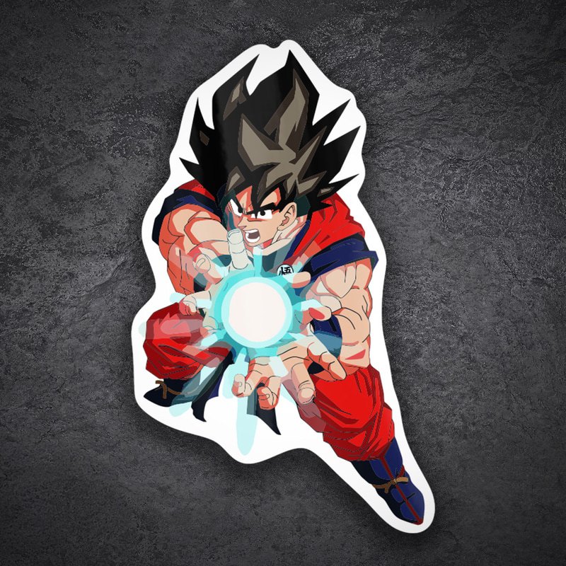 Car & Motorbike Stickers: Goku Kamehameha