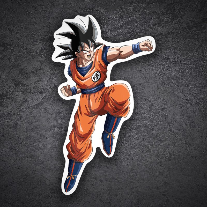Car & Motorbike Stickers: Goku Flying Punch