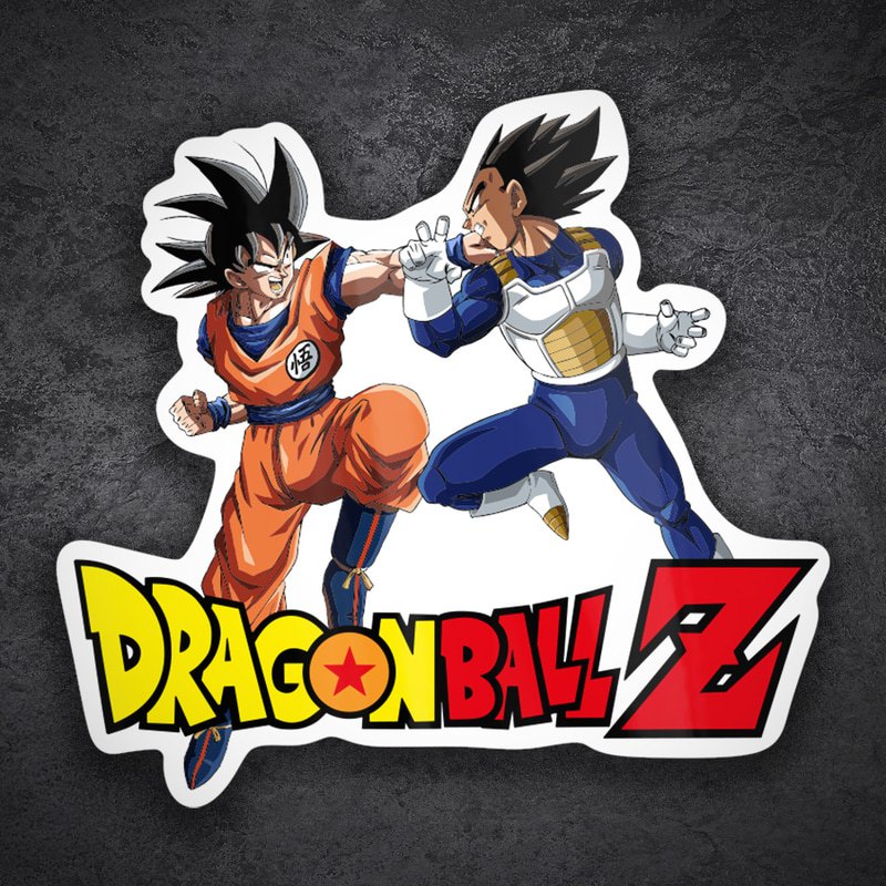 Car & Motorbike Stickers: Goku vs Vegeta Dragon Ball Z