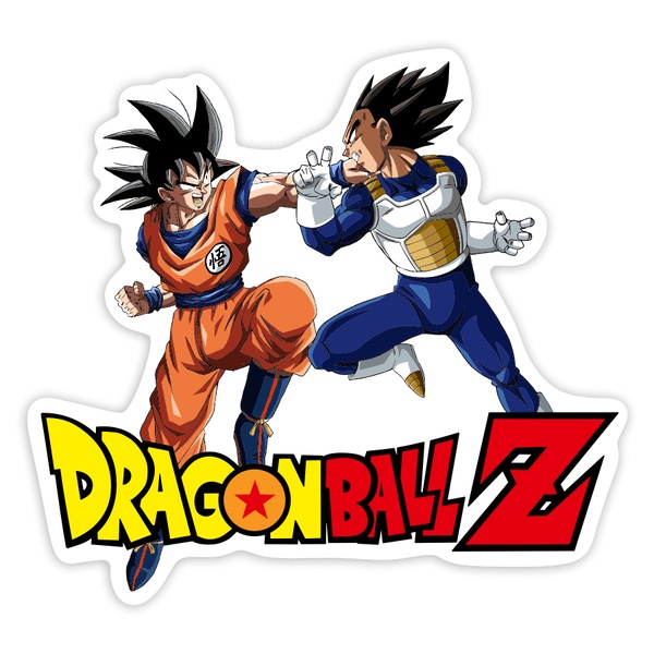 Car & Motorbike Stickers: Goku vs Vegeta Dragon Ball Z