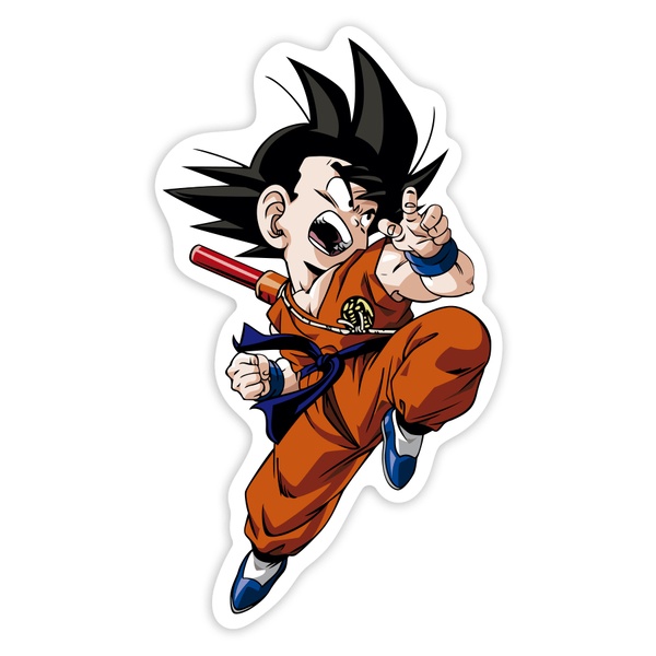 Car & Motorbike Stickers: Kid Goku Aerial Attack