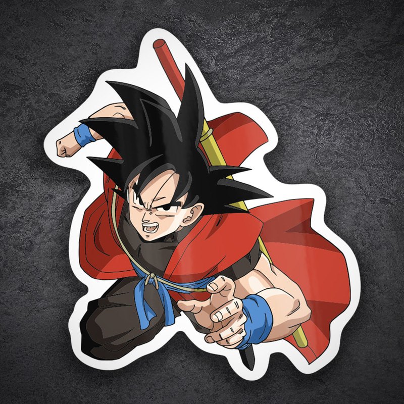 Car & Motorbike Stickers: Goku Red Cape