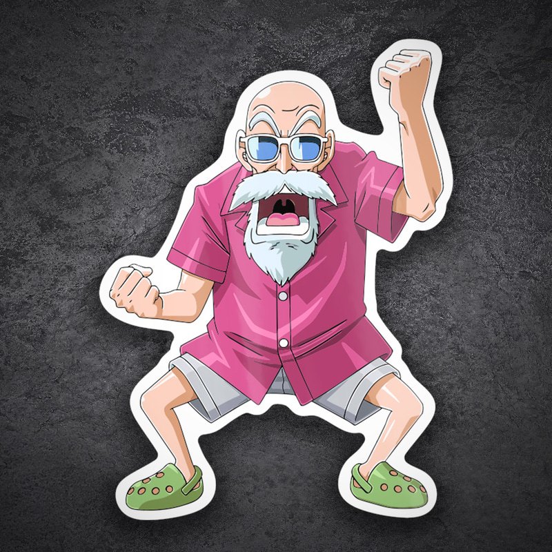 Car & Motorbike Stickers: Master Roshi Pink Shirt
