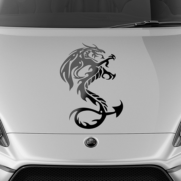 Tribal Dragon Hood Decal 1/2