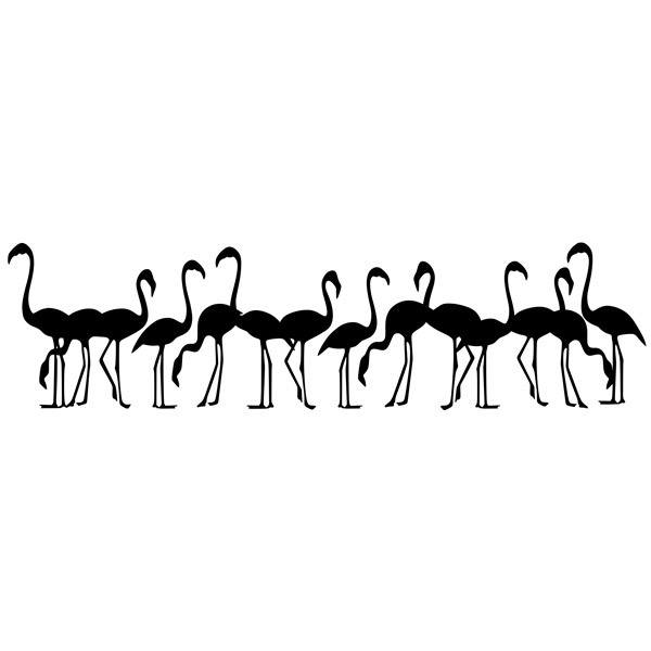 Wall Stickers: Flock of flamingos