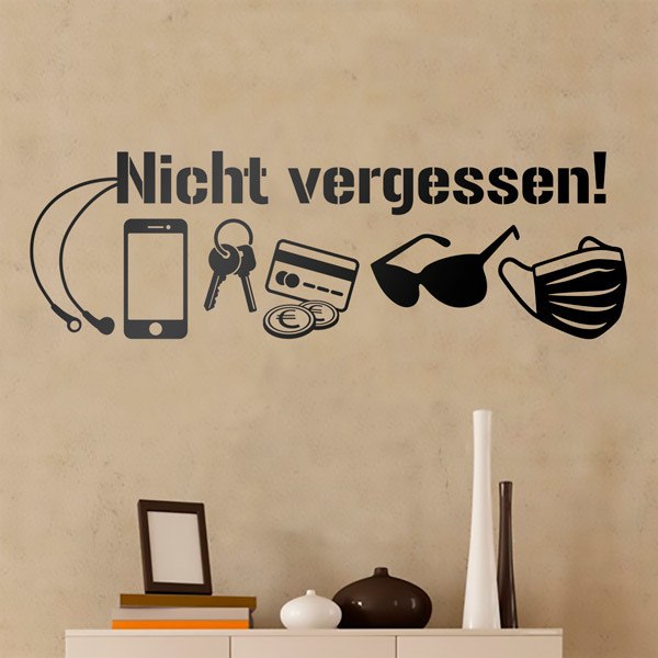 Wall Stickers: Take before leaving home German 0