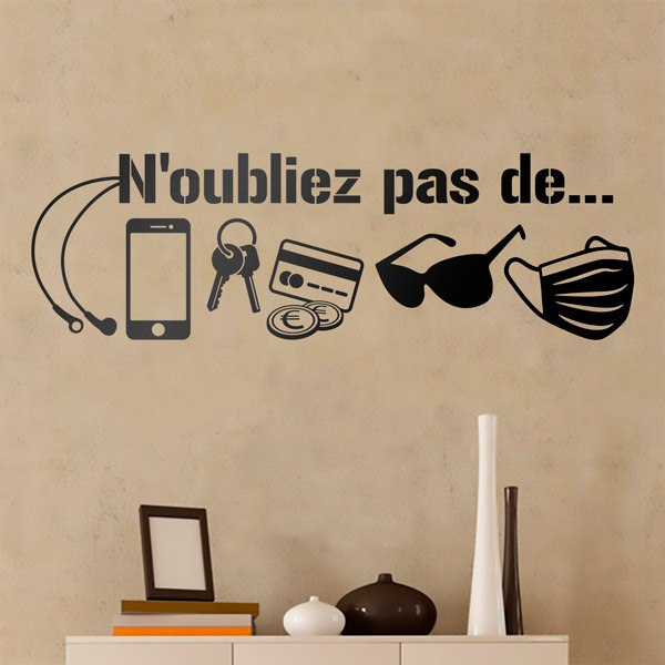 Wall Stickers: Take before leaving the French home