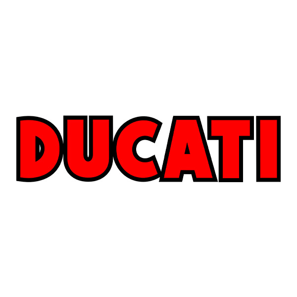 Car & Motorbike Stickers: Ducati red and black