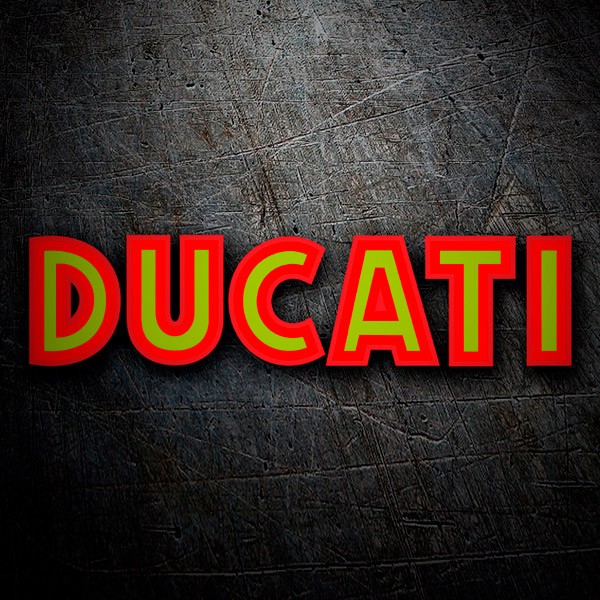 Car & Motorbike Stickers: Ducati green and red