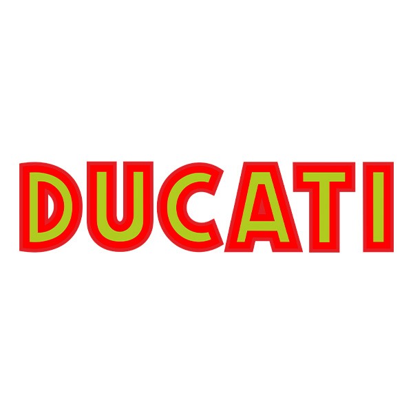 Car & Motorbike Stickers: Ducati green and red