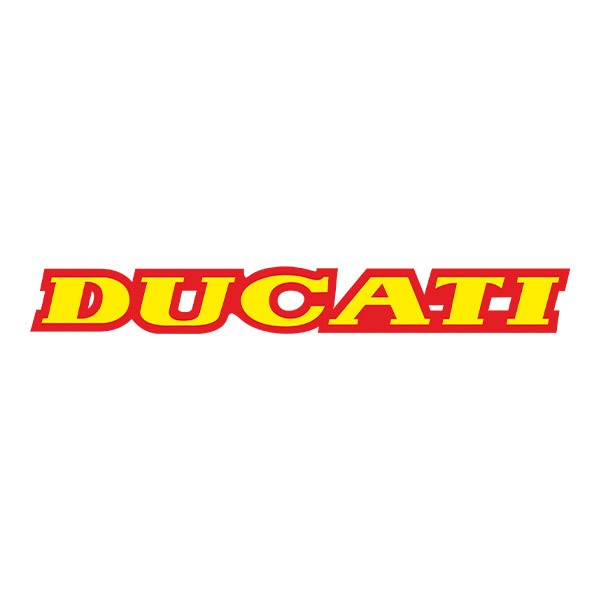 Car & Motorbike Stickers: Ducati yellow and red