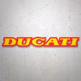 Car & Motorbike Stickers: Ducati yellow and red 3