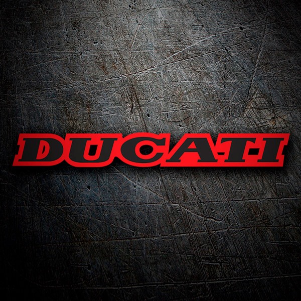 Car & Motorbike Stickers: Ducati black and red