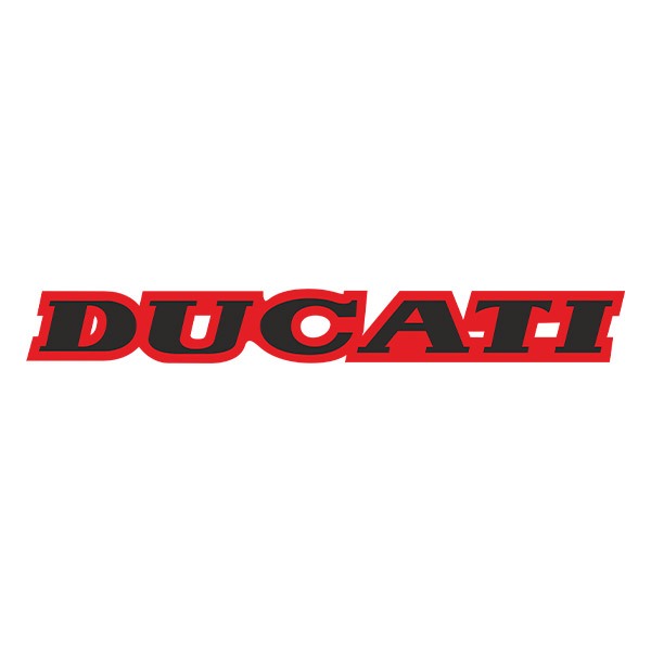 Car & Motorbike Stickers: Ducati black and red