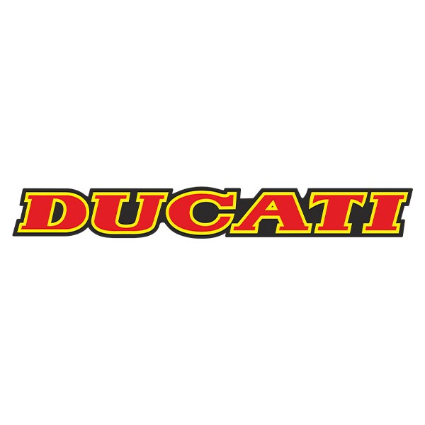 Car & Motorbike Stickers: Ducati red and yellow