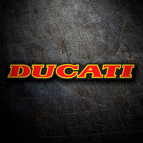 Car & Motorbike Stickers: Ducati red and yellow