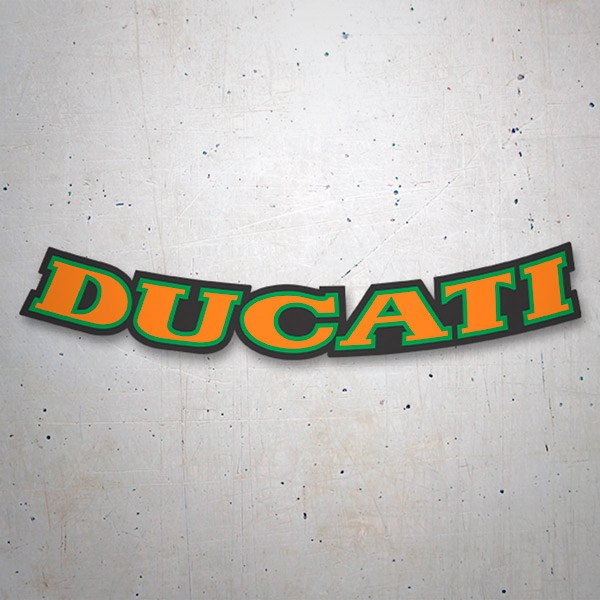 Car & Motorbike Stickers: Ducati orange and green