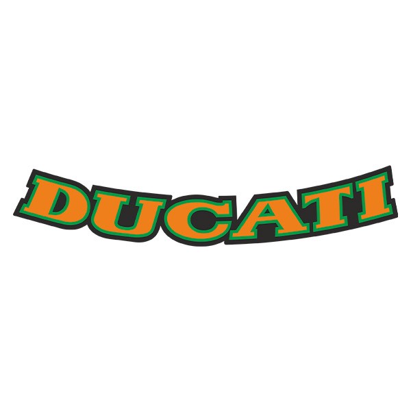 Car & Motorbike Stickers: Ducati orange and green