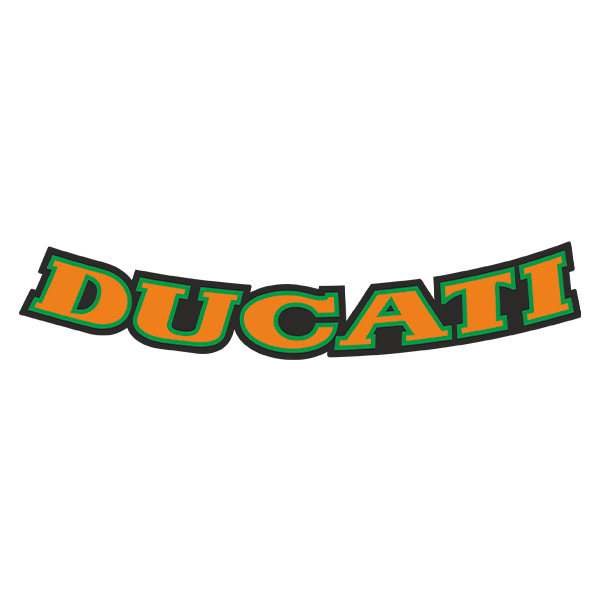 Car & Motorbike Stickers: Ducati orange and green