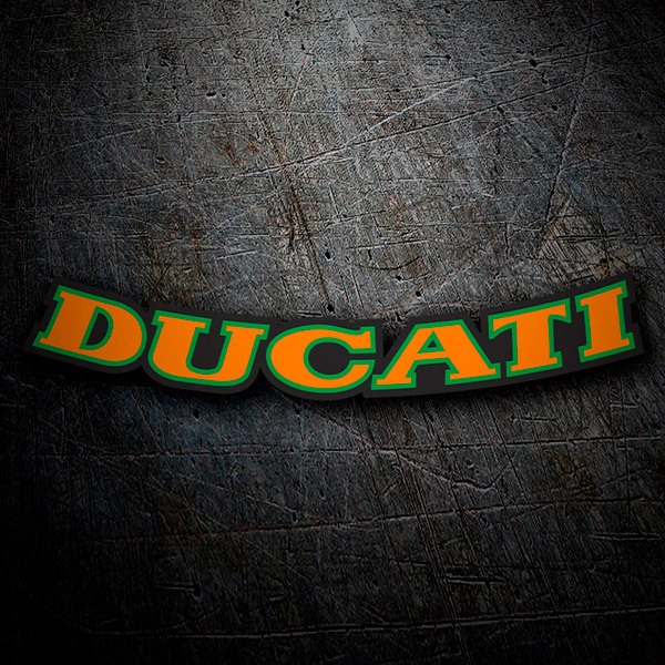 Car & Motorbike Stickers: Ducati orange and green