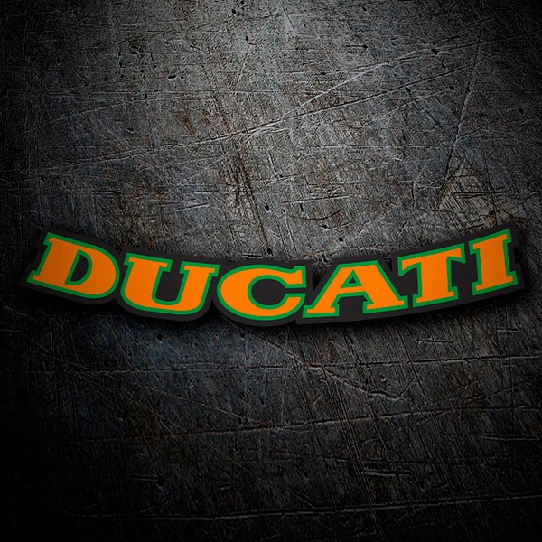 Car & Motorbike Stickers: Ducati orange and green