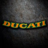 Car & Motorbike Stickers: Ducati orange and green 3