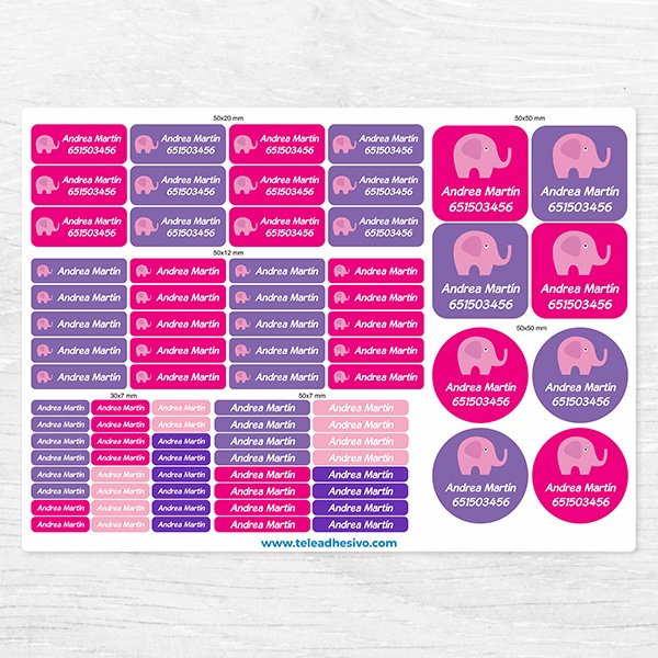 Car & Motorbike Stickers: Kit Labels Elephant