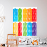 Wall Stickers: Multiplication tables of colors 5