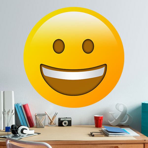 Wall Stickers: Face with big smiling mouth