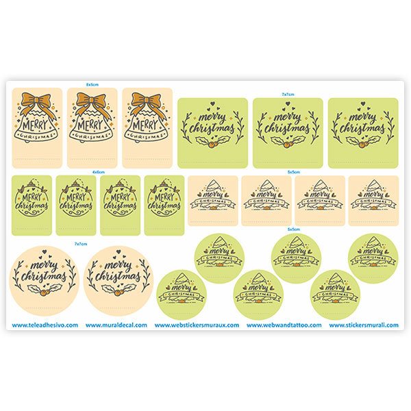 Car & Motorbike Stickers: Merry Christmas Label Kit