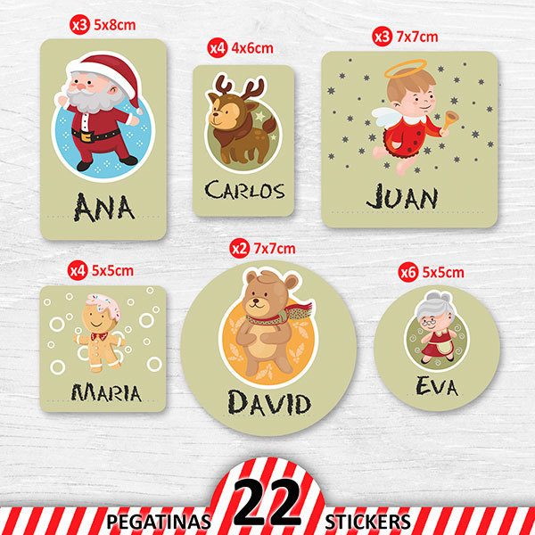 Car & Motorbike Stickers: Christmas motif label set