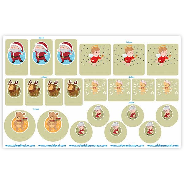 Car & Motorbike Stickers: Christmas motif label set