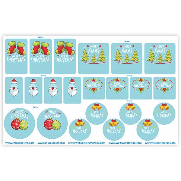 Car & Motorbike Stickers: Christmas symbols label kit