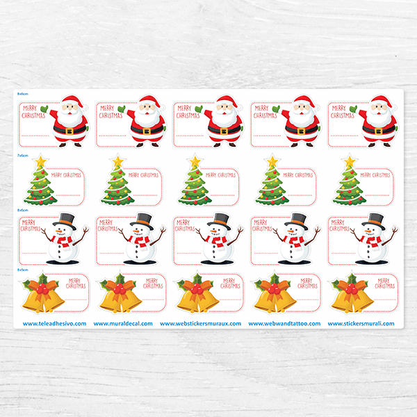 Car & Motorbike Stickers: Christmas White Label Kit 0