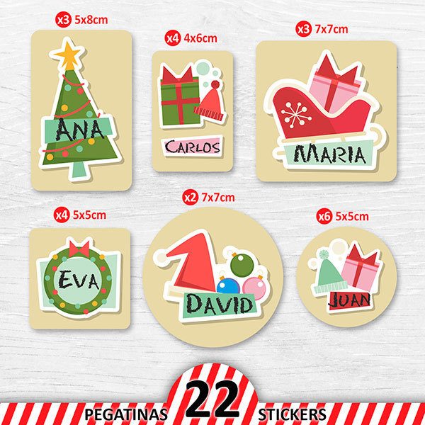 Car & Motorbike Stickers: Christmas Ornaments Label Kit