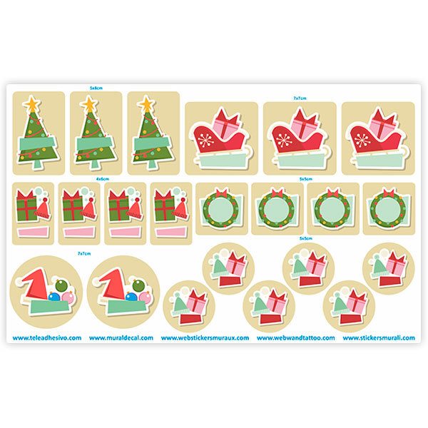 Car & Motorbike Stickers: Christmas Ornaments Label Kit