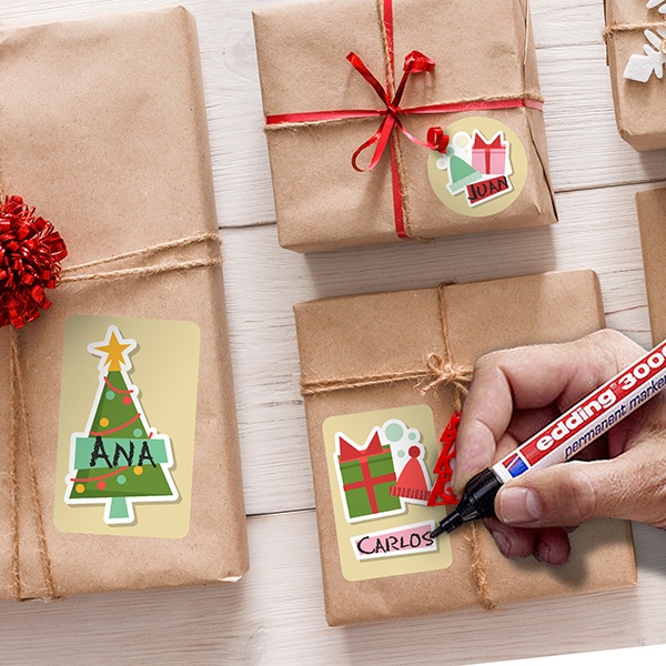 Car & Motorbike Stickers: Christmas Ornaments Label Kit