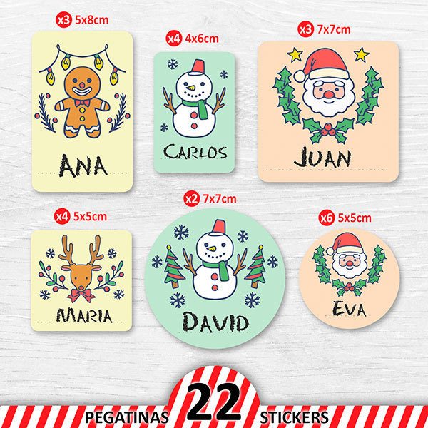 Car & Motorbike Stickers: Merry Christmas Label set