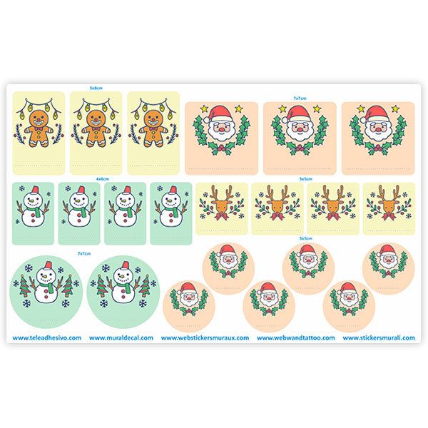 Car & Motorbike Stickers: Merry Christmas Label set