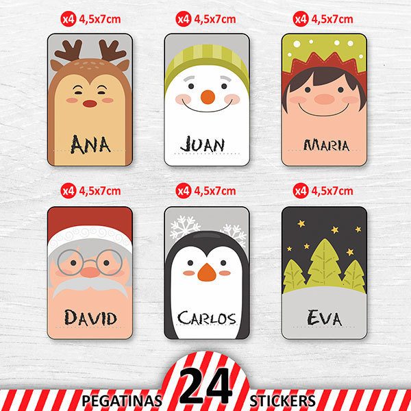 Car & Motorbike Stickers: Christmas Cards Label Kit